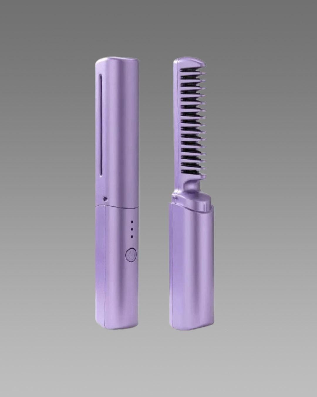 Mini Hair Straightener Cordless Rechargeable Mini Adjustable Hair Straightener Hot Comb