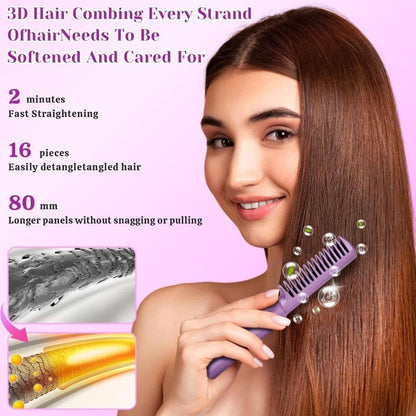 Mini Hair Straightener Cordless Rechargeable Mini Adjustable Hair Straightener Hot Comb